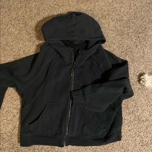 Black full zip lululemon scuba hoodie size l/xl